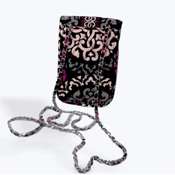 Vera Bradley Canterberry Magenta Cell Phone Bag With Chain Shoulder Strap - Picture 2 of 5